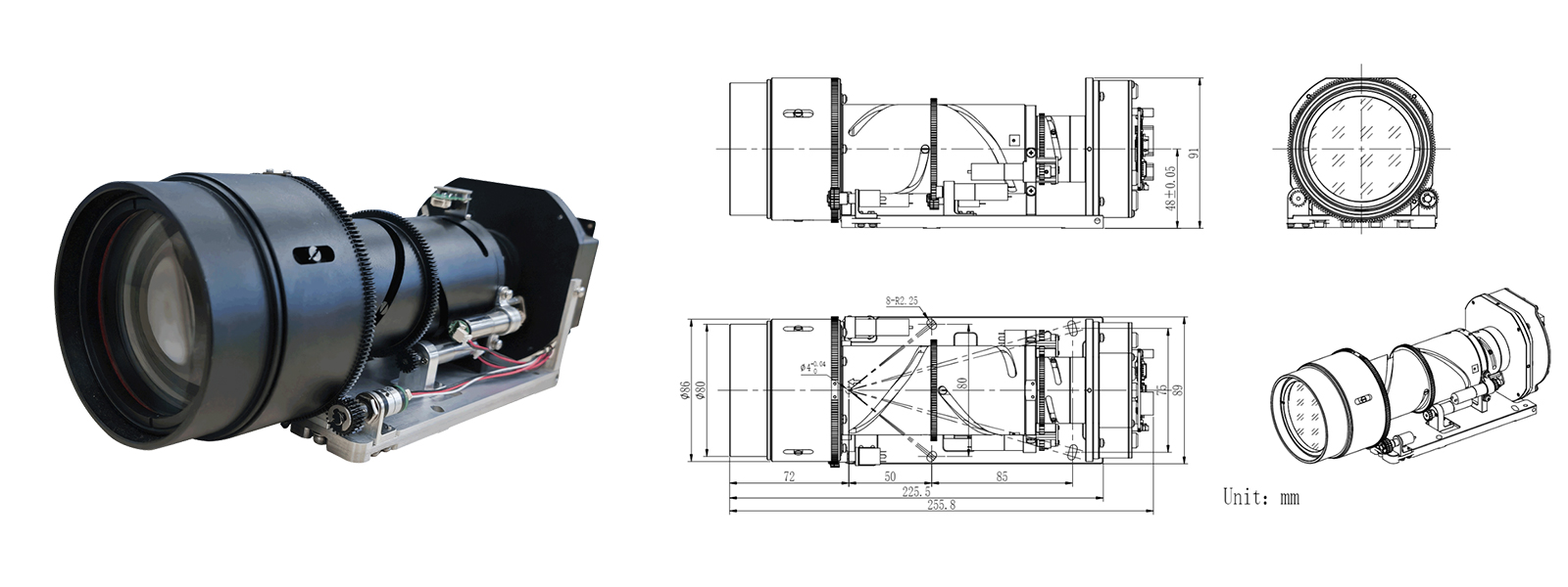 HP-HDZ4050 Modul für sichtbares Licht mit großer Reichweite
