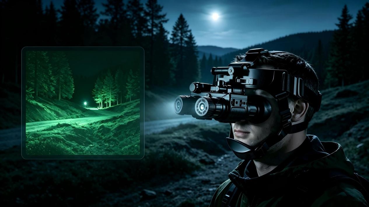 Am Kopf montierte binokulare Nachtsichtbrille