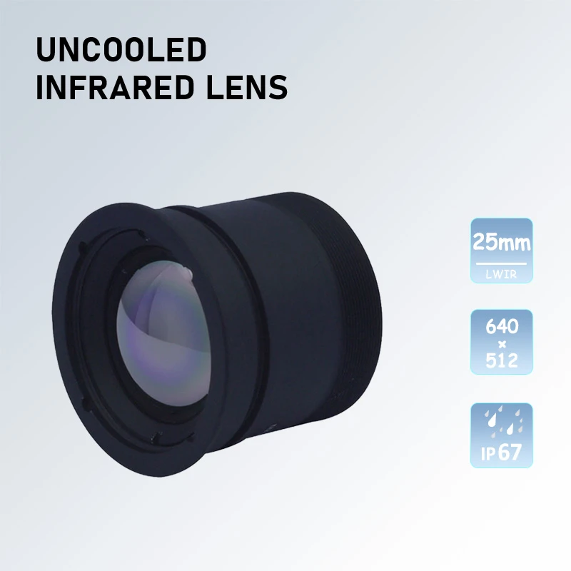 25 mm 640 x 512 langwellige Infrarot-LWIR-Linsen