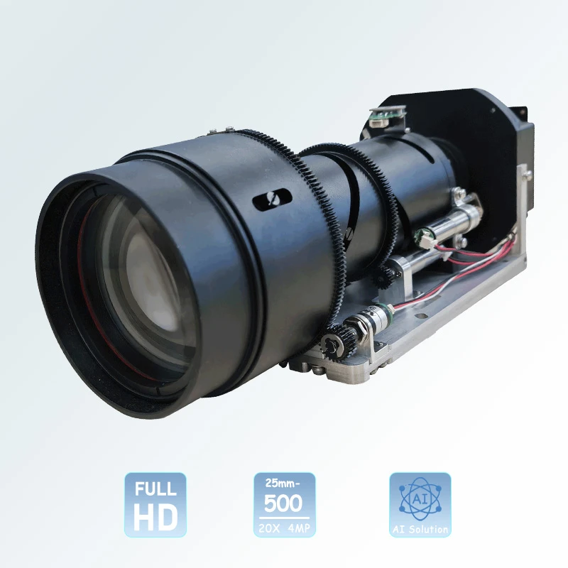 25&ndash;500 mm kontinuierliches Zoom-Modul f&uuml;r sichtbares Licht mit gro&szlig;er Reichweite